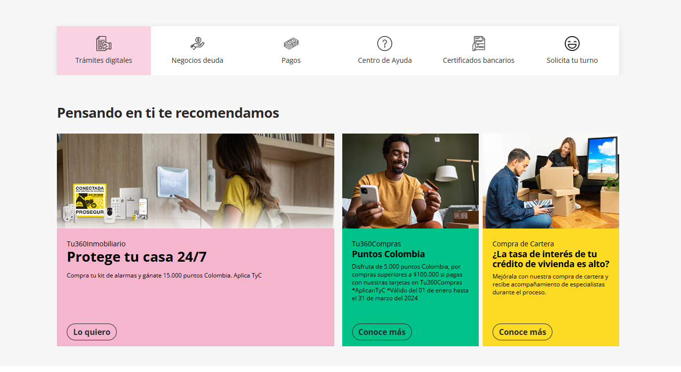 Extraido deBancolombia - Clon IU/UX